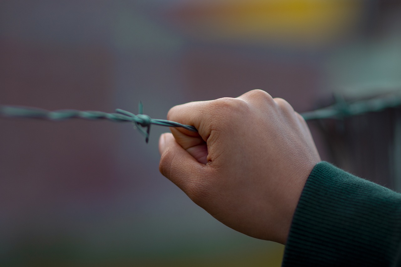 hand, barbed wire, hands, rights, policy, fence, metal, stress, policy, policy, policy, stress, stress, stress, stress, stress